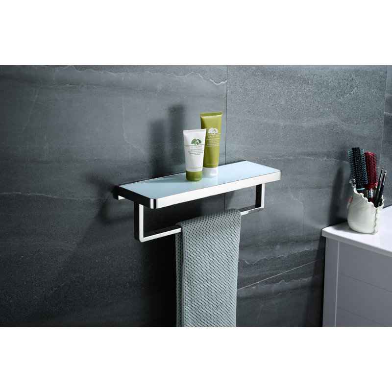 Porte-serviettes mural en acier inoxydable Ancika, Chrome