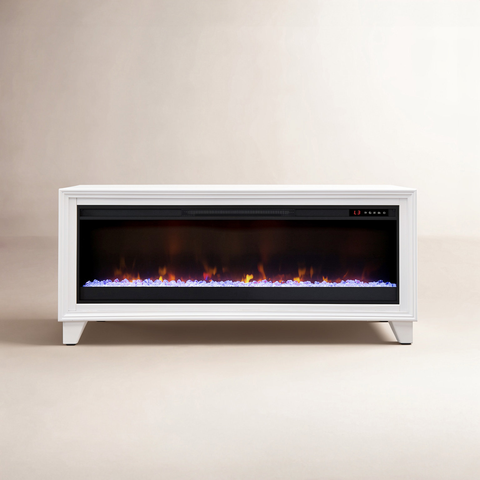 Satie 48" Modular Electric Fireplace, White