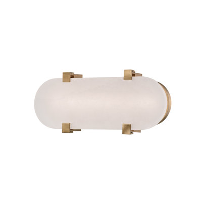 Alister Single Light Steel Dimmable LED Flush Mounted Sconce