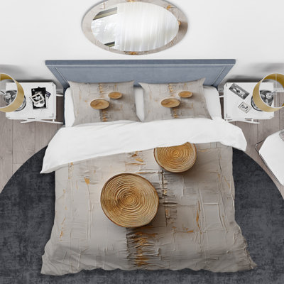 Ensemble de housse de couette Abstract Graceful Woodland Charm III - Abstract