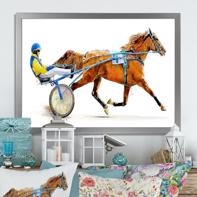 «Horse Race concurrence Derby Trotter II», reproduction d'art sur toile