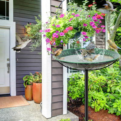 Bird Bath For Outside Bird Feeder Bowl Vintage Bird Baths For Outdoors Garden Yard