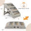 Tucker Murphy Pet ™ 4 marches pour chien pliant avec rail latéral sécuritaire pour l'intérieur et l'extérieur beige-689918480