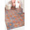 Tapis décoratif à motif géométrique orange et bleu