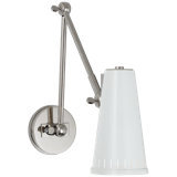 Thomas O'Brien Antonio Adjustable Two Arm Wall Lamp