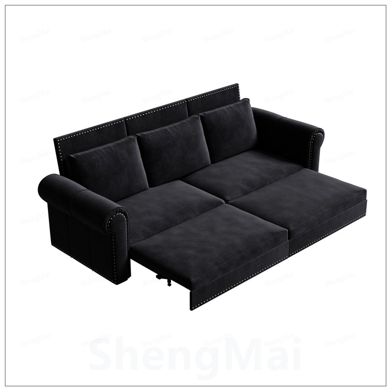 Velvet Pull Out Sofa Bed Chesterfield Sofa