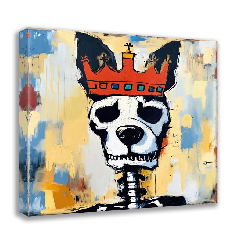 Chien 5-Hommage-Basquiat, estampe numérique sur toile tendue avec châssis, H 24 po x l 24 po