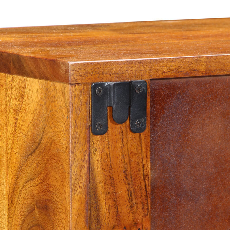 35cm W Solid + Manufactured Wood Bedside Table