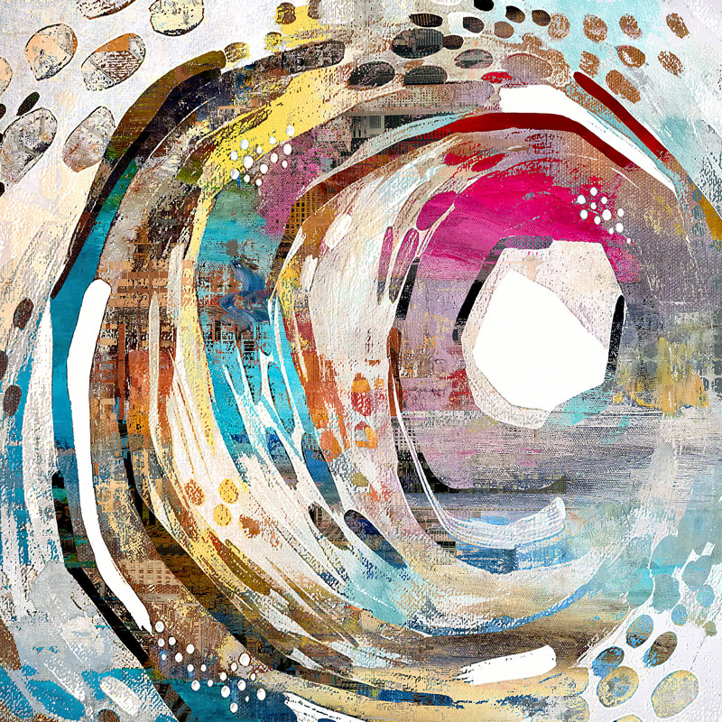 City Lights II - peinture sur toile tendue, H 8 po x l 8 po