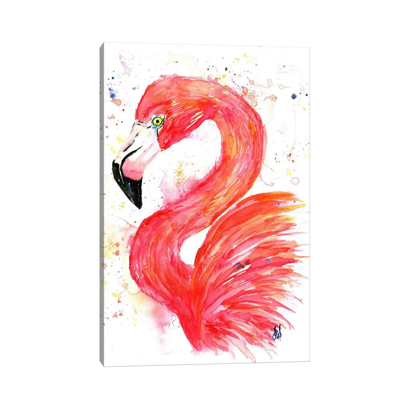 Think Pink 1 Piece Wrapped Canvas Painting, 20.32 cm H x 30.48 cm W