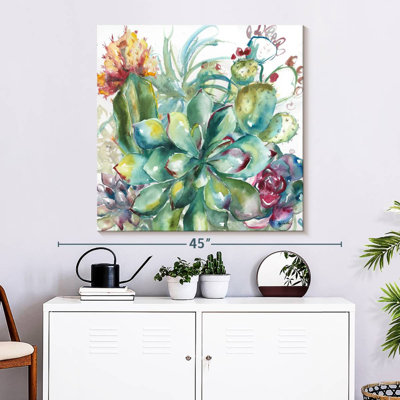 Aquarelle Harnek Succulent Garden I