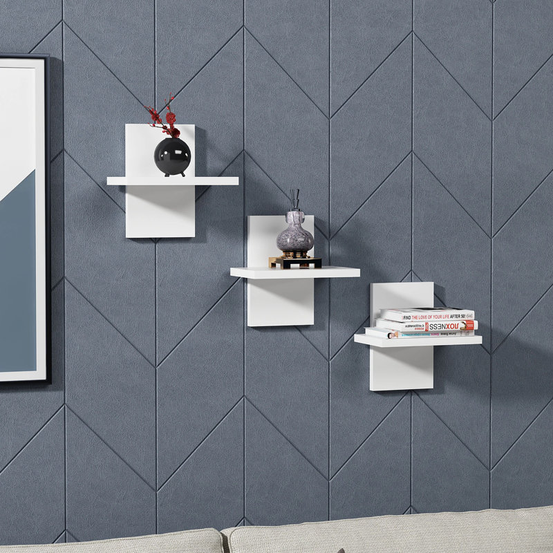 Concezio 3 Piece Floating Shelf, White