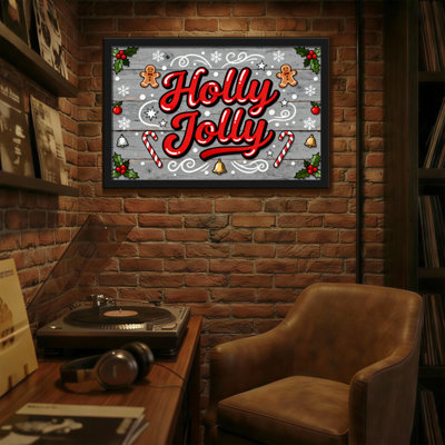 Impression de motif de Noël houx de Noël