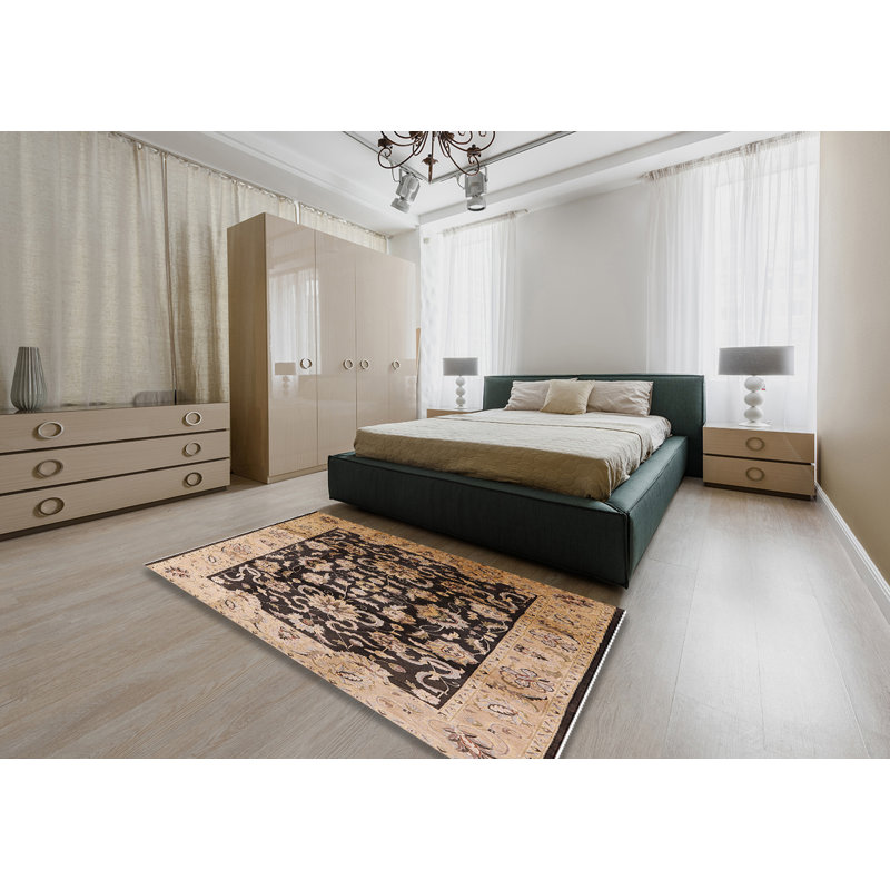 Tapis noir / jaune Swift, Rectangle 5 pi x 7 pi