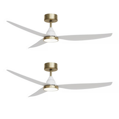 2-Pack 54" Ceiling Fan with Light and Remote High Airflow 6500CFM