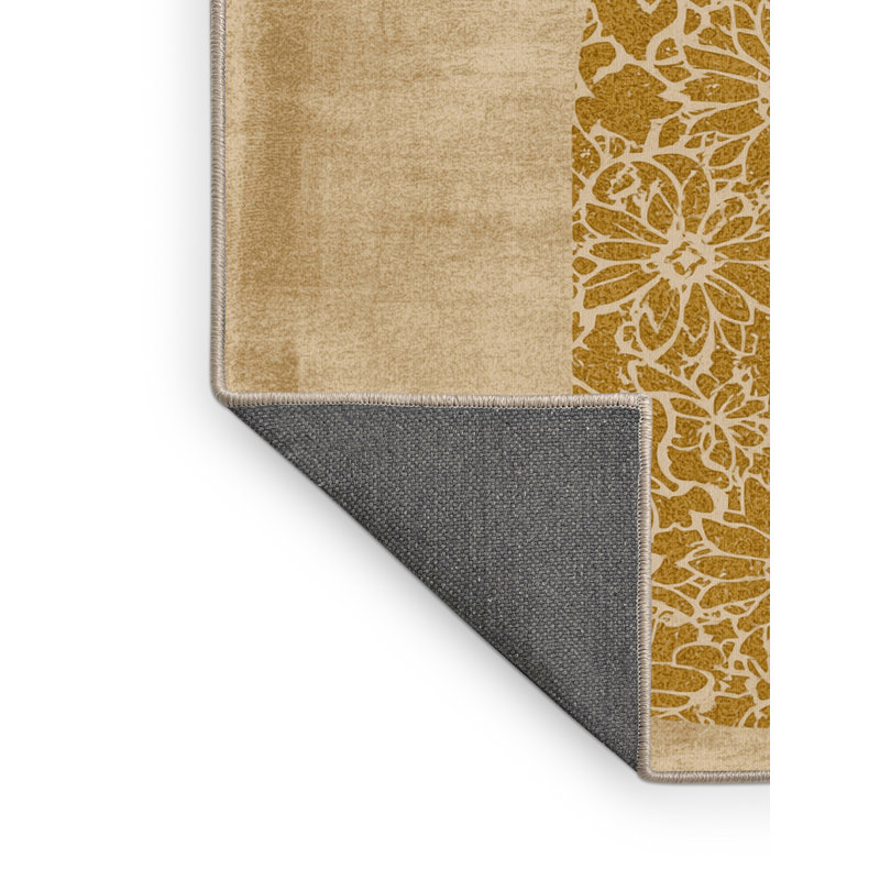 Soft Plush Esquer New Years Modern & Contemporary Abstract Area Rug in Brown – Beige Binding, 2x3