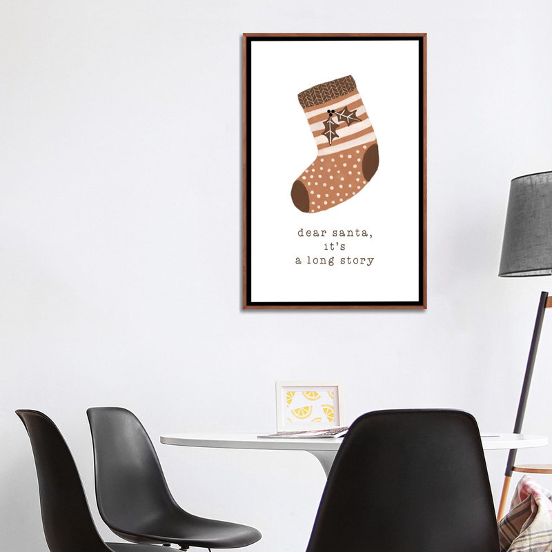 « Dear Santa it’s a long Story » par Orara studio, reproduction d’art, Pas de tapis, H 40 po x l 26 po x P 1,5 po