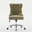 Chaise de bureau moderne rembourrée capitonnée à boutons en chenille, chaise de bureau pivotante réglable-1442139047