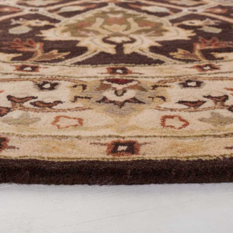Evie Hand Tufted Wool Oriental Rug, Round 6'