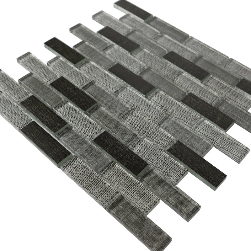 Carrelage mural mosaïque 12 po x 12 po Namboodri, Noir