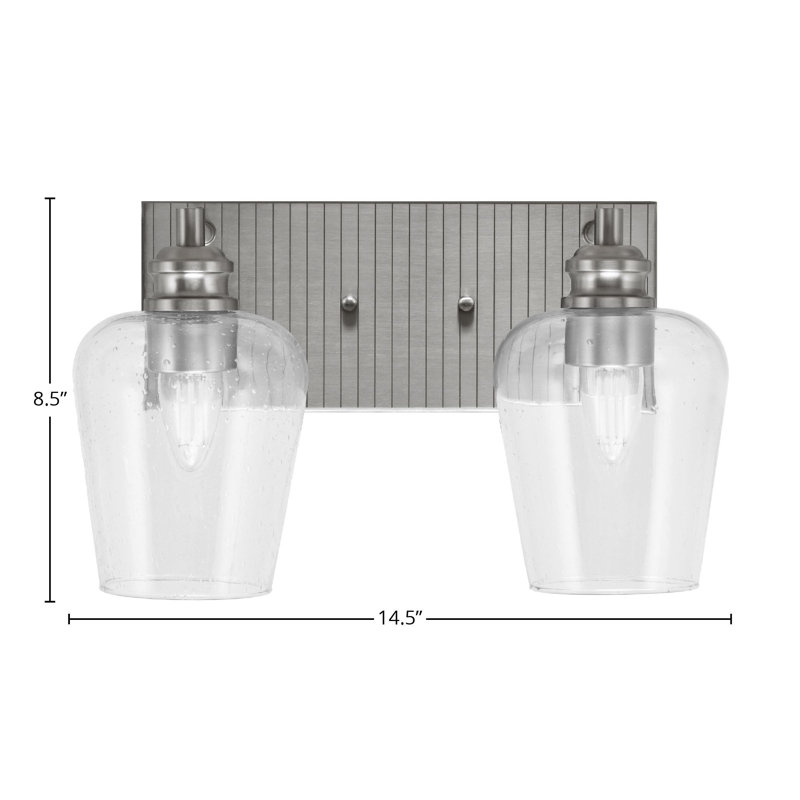 Éclairage pour meuble-lavabo 2 lumières Astaire, Nickel brossé