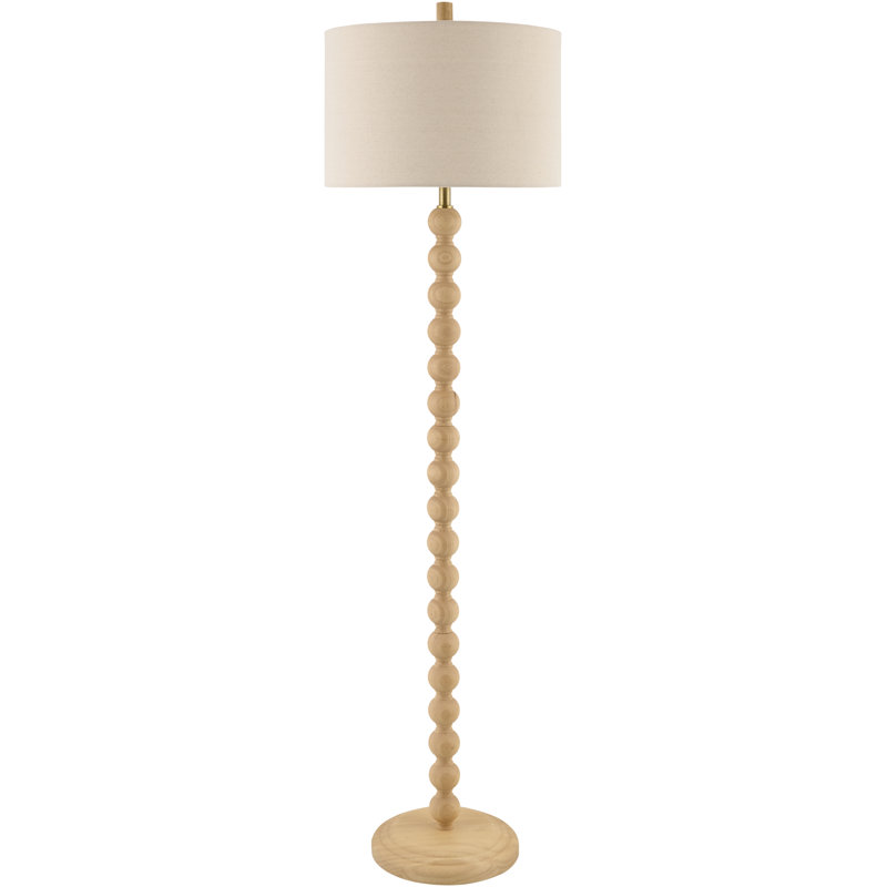 Lampe sur pied Smartt, Bois naturel