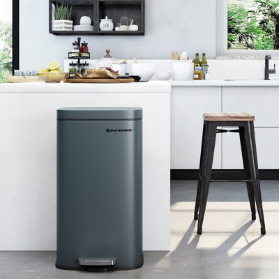 Steel Step On Kitchen Trash Can - 30L
