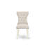 Ensemble de mobilier de salle à manger 7 pièces composé d'une table ovale en bois avec feuille papillon et 6 chaises Parson en tissu de lin, blanc lin-614696096