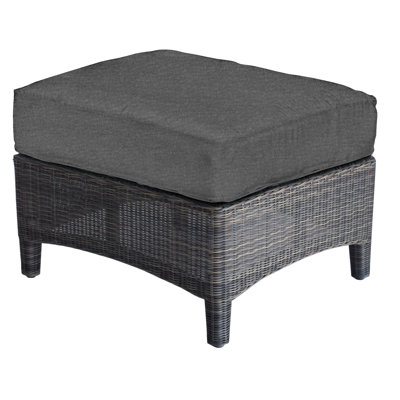 Bella Wicker Teak Outdoor Ottoman