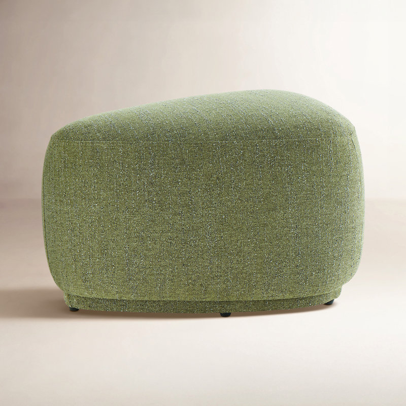 Adna 26.5'' Triangular Upholstered Ottoman, Mellow Forest Chenille