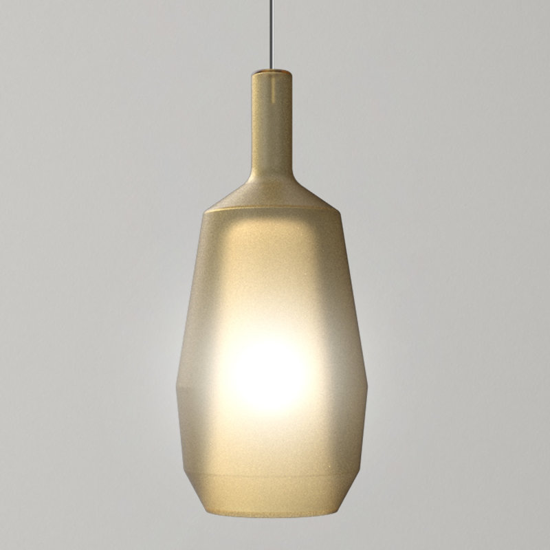 MOM 1 - Light Pendant, Mustard Glass, Black