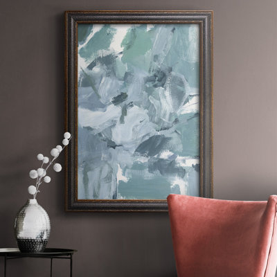 Soft Teal II Premium Framed Canvas- Ready To Hang