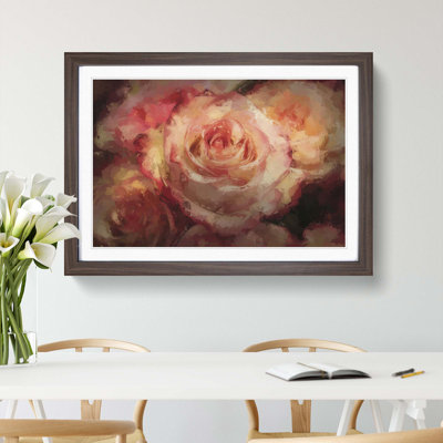 Pink Tipped Roses - Framed Print