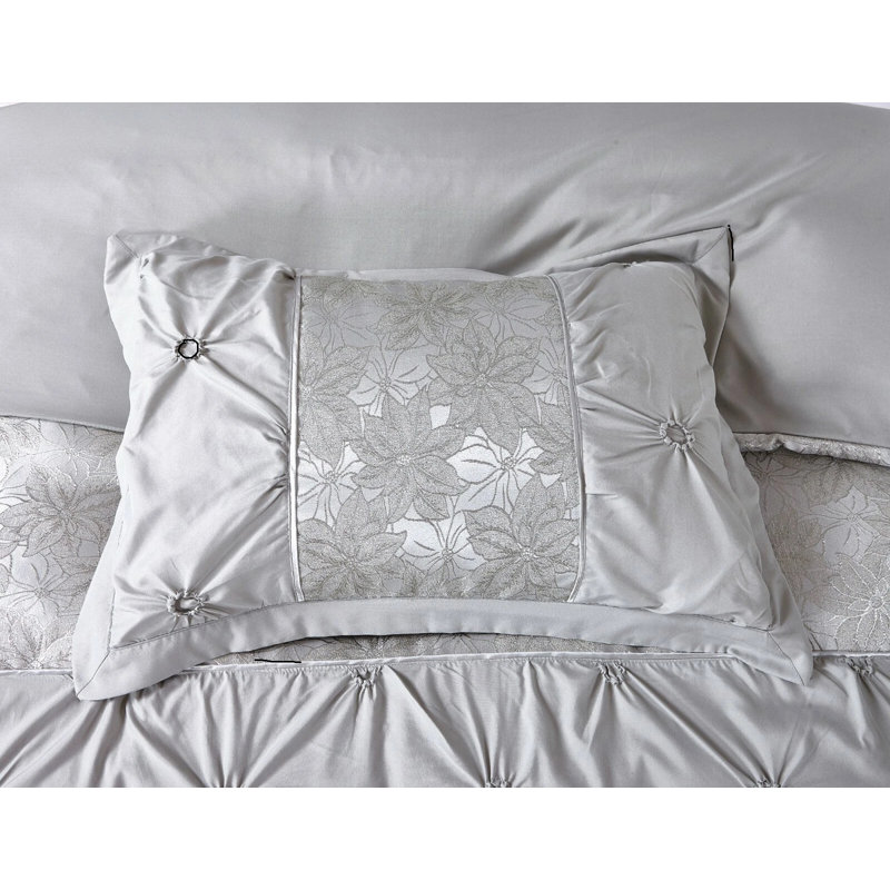 Bedspread with Pillow Shams Included, Silver