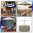 Heavy Duty Multipurpose Waterproof Outdoor Round Dining Table & Chair Set Cover with Umbrella Hole-2090469684-2090469686