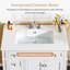 36'' Single Bathroom Vanity with Ceramic Top, Drawers and Cabinet-1107276517-1102664917