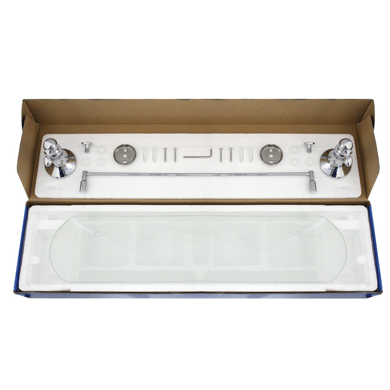 Depok Accent Shelf, Polished Chrome