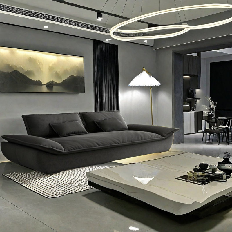 Canapé Minimalist, 3, H 33,46 po x l 78,74 po x P 39,37 po