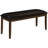 Bench, 48" Rectangular, Dining Room, Entryway, Hallway, Kitchen, Upholstered, Wood, Brown Solid Wood, Brown -Look, Transitional