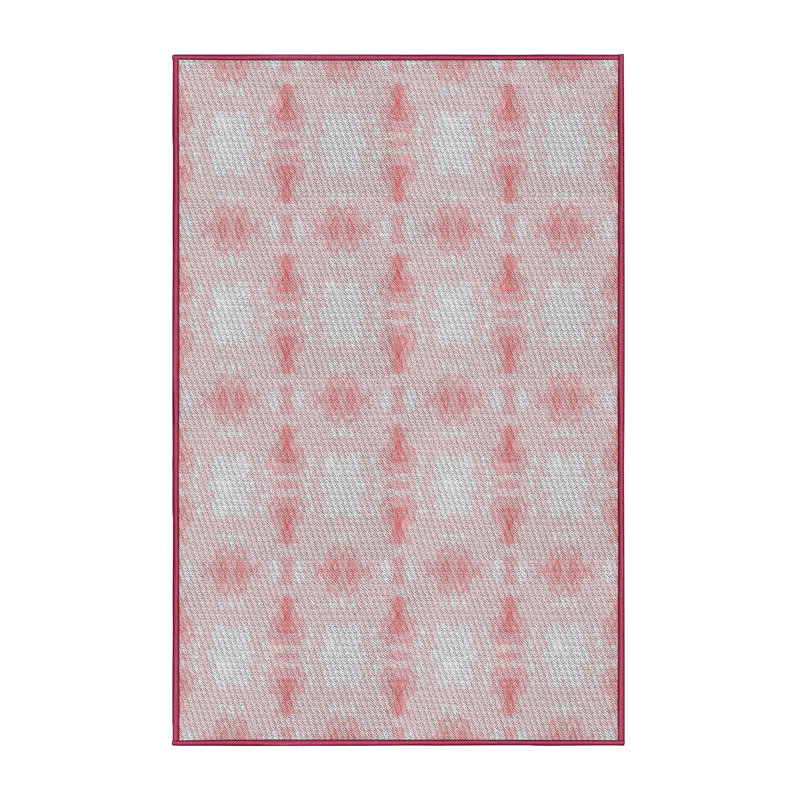 Tapis de zone rouge à motifs, Rectangle 5 pi x 7 pi