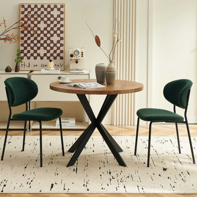 2-Seater Round Kitchen Table Chairs Set