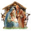 Porte de Noël en bois Itohan
