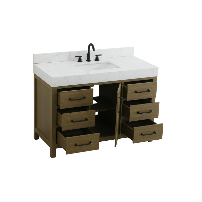 Ensemble de meuble-lavabo simple 48 po_VF60648-BS, Brun châtaigne