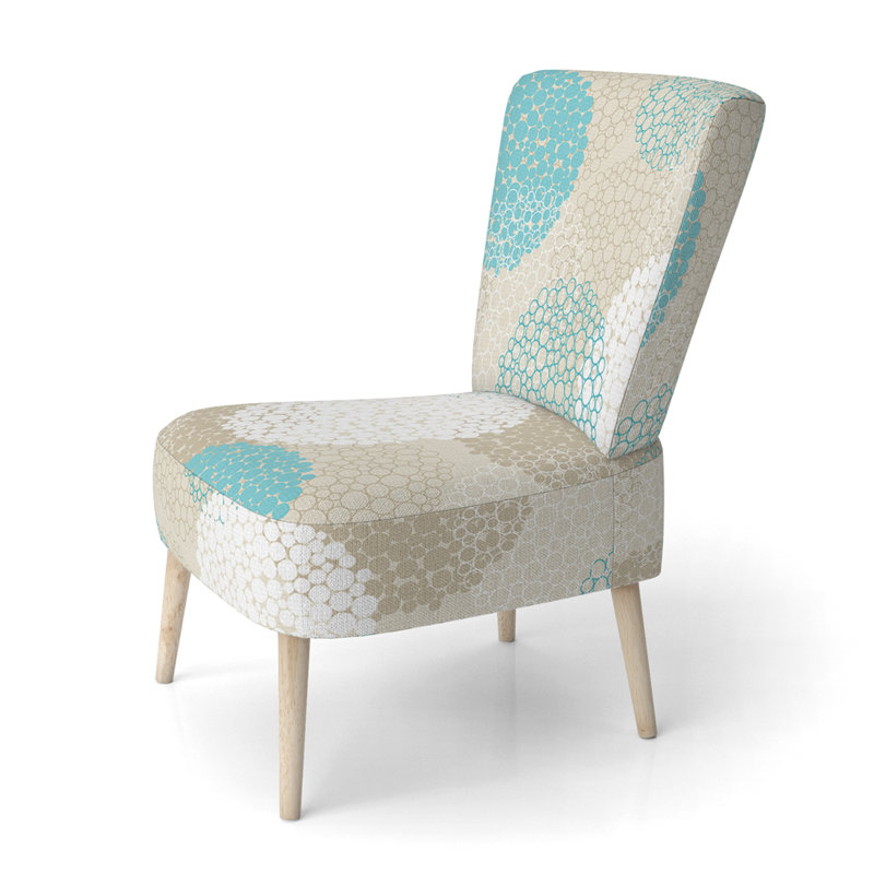 Fauteuil d'appoint rembourré à motif Blue Circle