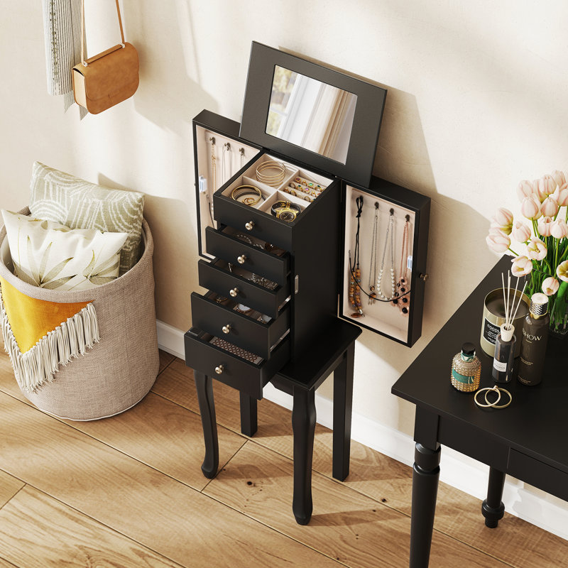Armoire à bijoux Cheik, Noir
