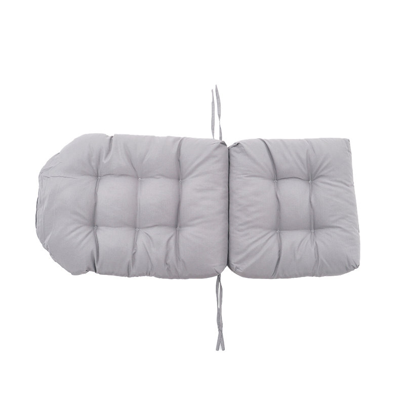 Garden Seat Cushion, 110cm H x 48cm W x 8cm D, Light Grey
