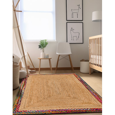 Tapis brun tressé à la main Jamal