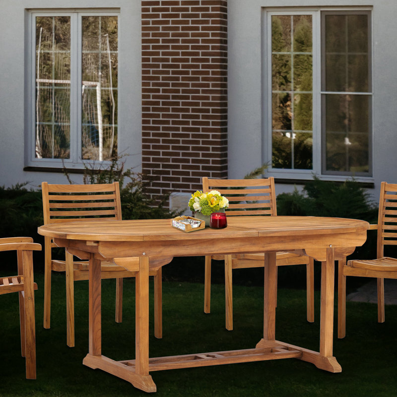 Dacia Outdoor Oval Teak Dining Table