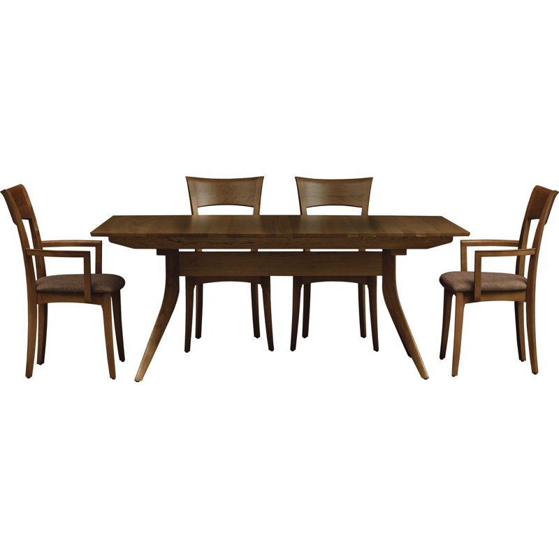 Catalina Trestle Extensions Table, Smoke Cherry, 30" H x 60" L x 40" W