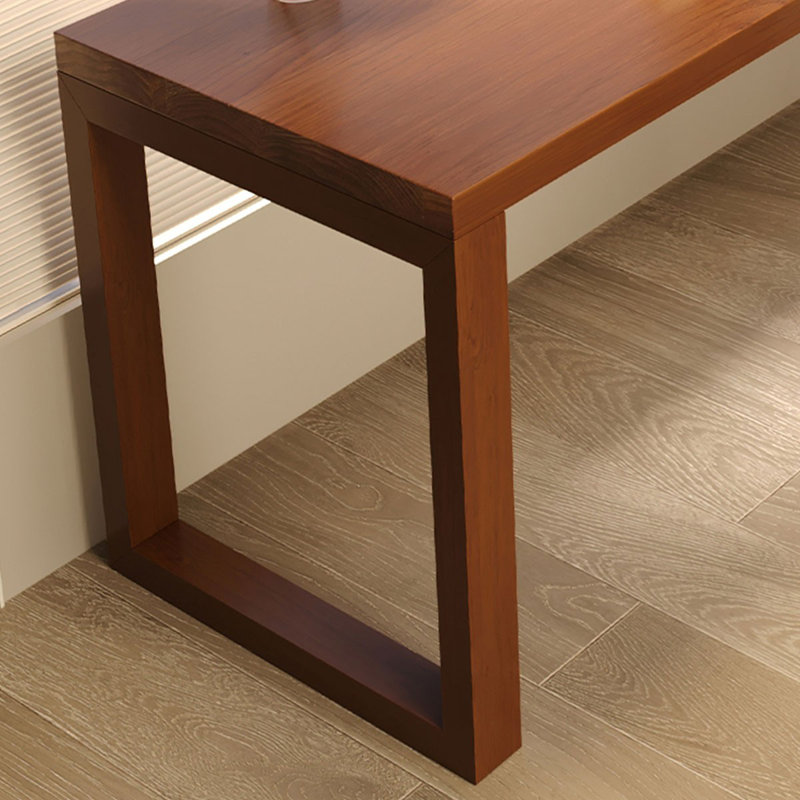 Bureau rectangulaire en bois massif brun noisette, H 29,6 po x l 86,7 po x P 39,4 po, Retour à droite